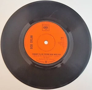 Bob Dylan - Tonight I'll Be Staying Here With You - 4611 - 7" Vinyl Record - G+ - Picture 1 of 2