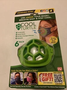 As Seen On TV Cool Turtle Mask Enhancer Helps Keep You Cool & Dry All Day 6 pack - Picture 1 of 5