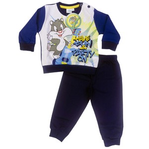 Pigiama Gatto Silvestro Looney Tunes Autunno/Inverno Bluette Bambino