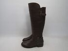 G By Guess Womens Size 6.5 M Brown Faux Leather Zip 16" Shaft Knee High Boots