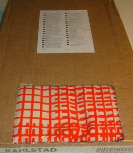 IKEA Karlstad Armchair Slipcover HUSIE ORANGE Chair Cover Pattern MCM plaid - Bild 1 von 2