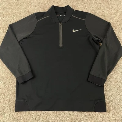 Chaqueta Pullover Nike Tiger Woods Para Hombre Mediana 1/4 Cremallera Rendimiento Golf E145 Foto 1 de 4
