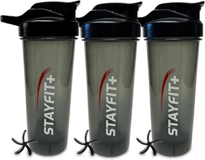 3er Pack Protein Shaker Flasche Lot Preworkout Mixer Auslaufsicher BPA Frei 24 Oz - Bild 1 von 7
