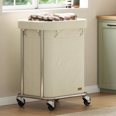 Laundry Basket with Wheels 150L/40Gal, Rolling Laundry Hamper with Steel Fram... - Image 1 of 4