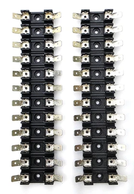 Lot of 2 Bussmann S-8202-12  Fuse Holders 12-Pole 30A 300V For 1/4 x 1-1/4 Fuses - Image 1 of 4