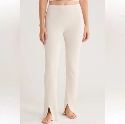 Barefoot Dreams Slim Slit Rib Pajama Pants in Almond Size Small NWT - Image 1 of 4