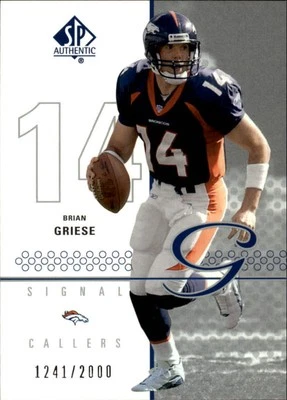 A4181- 2002 SP Authentic #112 Brian Griese SC /2000 (SAMPLE PICTURE) - Image 1 of 2