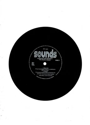 SOUNDS GUITAR ALBUM.CLAPTON/TOWNSEND/B.B.KING/RORY.UK ORIG 1973 7" FLEXI-DISC.VG - Image 1 of 3