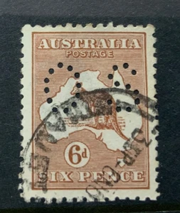 .,KANGAROO : 6d BROWN 3RD WMK Perf OS. F.USED….,,,. - Picture 1 of 1