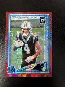 2025 Donruss Optic Preview Tetairoa McMillan Red Pandora #314 Rated Rookie RC - Bild 1 von 2