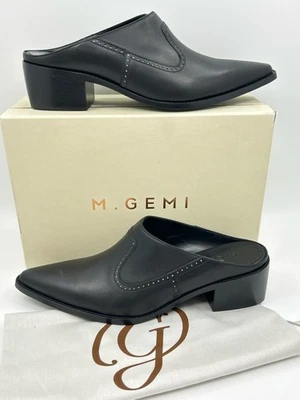 M. GEMI NUEVO EN CAJA The Storico Western Mocasín Botín Talla 41/10 Negro Mujer Zapato Cuero Foto 1 de 4