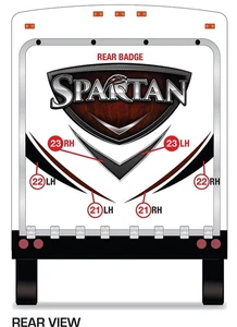 2016 Prime Time Spartan 5th Wheel - REAR Door RV Decals - Picture 1 of 3