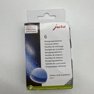 JURA 3 Phase Cleaning Tablets Pack of 6 for Coffee Machine Hygiene - Picture 1 of 3