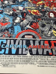 Captain America Civil War by Tyler Stout xx/750 Screen Print Art Poster Mondo - Picture 1 of 3