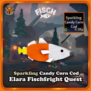 [FISCH] - Sparkling Candy Corn Cod - [Elara Fischfright Quest] - FISCHFRIGHT - Picture 1 of 2