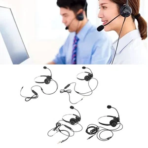 Wired Business Headset Noise Canceling Binaural Telephone Headphone With Mic Hot - Afbeelding 1 van 34