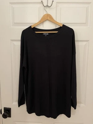 Lands’ End Womens XL Black Cotton Modal Soft Sweater Pullover Classic OEKO-TEX - Image 1 of 4