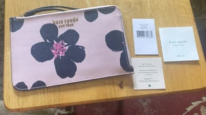 Kate Spade Cameron Grand Flora Medium L-Zip Wristlet Clutch NWOT - Picture 1 of 5
