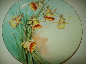 1913 M. ZDEKAUER, ALTROHLAU BOHEMIA, JONQUIL CABINET PLATE DATED, MINT - Picture 1 of 5