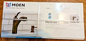 MOEN Marbrook Kitchen Pullout FAUCET - BRONZE 87377BRB WITH SOAP SIDE PUMP - Picture 1 of 2