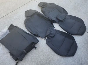 Juego completo de fundas de asiento de coche universales de lujo de cuero PU cojín delantero trasero nuevo - Imagen 1 de 9