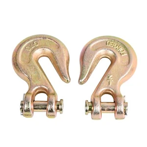 2 Pack G70 1/2" Clevis Grab Hooks Tow Chain Hook Flatbed Truck Trailer Tie Down - Picture 1 of 7