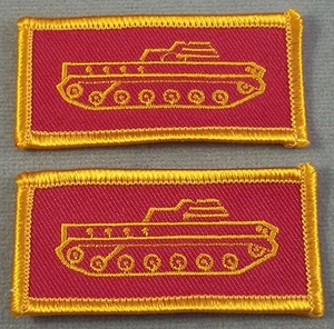 Armor Corps - Tank Merrowed Edge Patch gelb - rot 2er Set Aufnäher - Bild 1 von 3