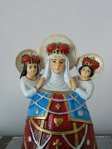 Sehr schöne Heiligenfigur Anna Selbdritt Oberschlesien, Keramik, ca.35 cm groß - Bild 1 von 2