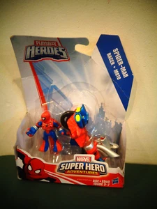 IMAGINEXT PLAYSKOOL MARVEL SUPER HERO ADVENTURES SPIDER-MAN W/RACER CYCLE NIP - Picture 1 of 2