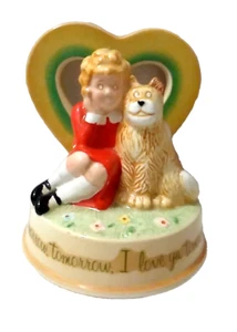 VTG 1980s Applause Orphan Annie Sandy Heart Ceramic Musical Figure Tomorrow - Picture 1 of 9