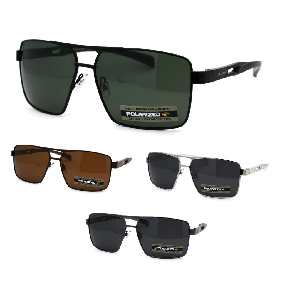 Xloop No Glare Polarized Lens Rectangular Sport Pilots Sunglasses - Image 1 of 1