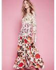 NWOT Free People ‘Mixed Floral’ Multicolor Maxi Peasant Long Sleeve Dress Size L