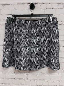 Tranquility XXL Skort Rock schwarz weiß Pull On Gummibund dehnbar - Bild 1 von 10