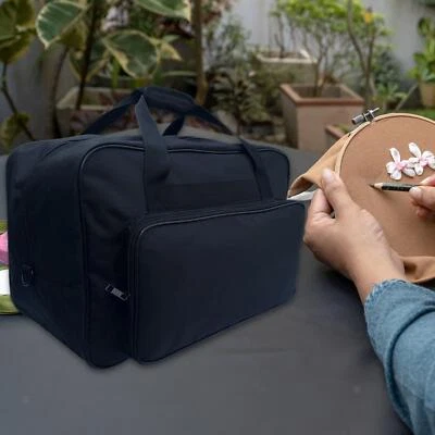 Black Sewing Machine Carrying Case, Universal Oxford Cloth Tote Bag, Portable - Image 1 of 4