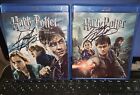 Signed Daniel Radcliffe Harry Potter And The Deadly Hallows Part 1 And 2 Blu Ray