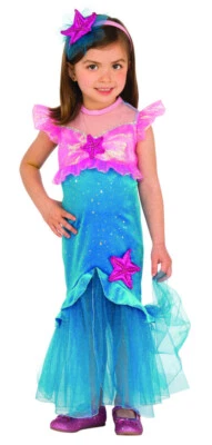 Disfraz de sirena Rubie's para niña, azul/rosa, XS Foto 1 de 2