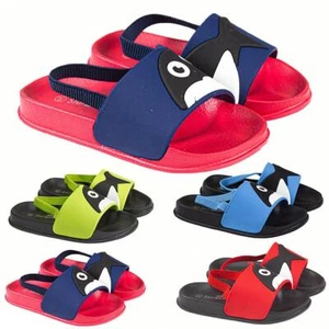 A2Z 4 Kids Girls Boys Pool Slides with Support Strap for Unisex Comfort Slippers - Picture 1 of 10