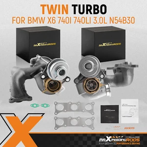 Twin Turbo for BMW X6 35i 740Li 740i 3.0L N54B30 2008-2016 3.0 TD03 Turbocharger - Picture 1 of 15