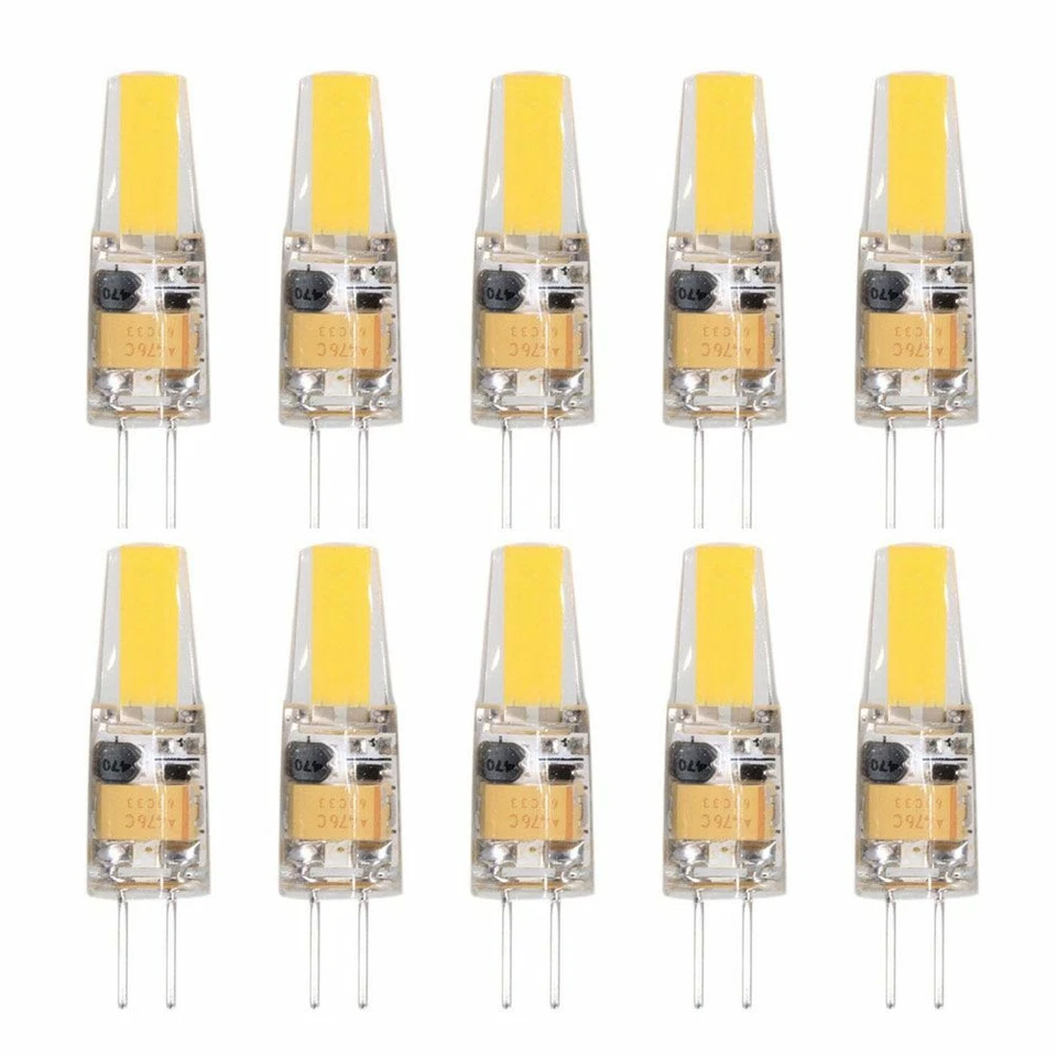10x g4 led bulb dimmable COB 6W AC DC 12V Warm White Capsule light 12 volt bulbs - Image 1 of 4