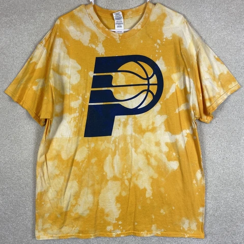 Indiana Pacers Adult XL Shirt NBA Basketball Adult Size XL Tie-Dye Yellow Shirt Cover