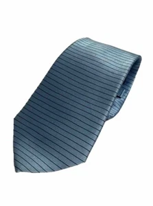 Gran Hotel Bahia Del Duque 100% Silk Blue Stripe Logo Men’s Tie Necktie ETY - Picture 1 of 6
