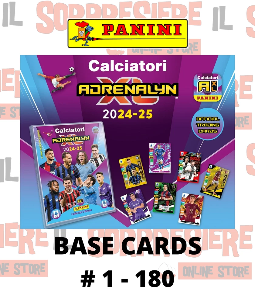 PANINI CALCIATORI ADRENALYN XL 2024-25 2025 BASE CARDS A SCELTA # 1 - 180 - Immagine 1 di 1