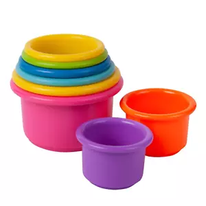 Stack & Count Stacking Cups - Colorful Baby Stacking Water Toys Set - Stackable - Picture 1 of 8