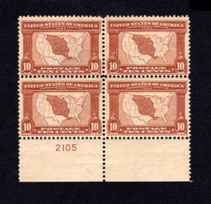 US STAMP #327 PLATE BLOCK OF 4, MINT OG, 2MNH / 2MHR - Picture 1 of 2