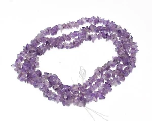 Natural Pink/blue Amethyst Gemstone 20" Nuggets chips Sterling Silver Necklace - Picture 1 of 9