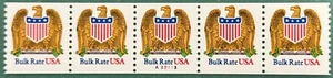 US Scott 2602 Eagle & Shield Bulk Rate, Plate #A22113, Strip of 5, MNH - Picture 1 of 1