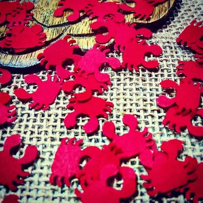 Confetes de caranguejo 250 unidades decorações náuticas para festa de aniversário chá de bebê - Imagem 1 de 4