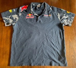 Puma Red Bull Racing Men’s Large Polo Shirt Navy Blue Short Sleeve Cotton - Picture 1 of 4