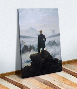 CANVAS WALL ART PRINT ARTWORK 30MM DEEP FRAME Caspar David Friedrich Wanderer - Picture 1 of 3