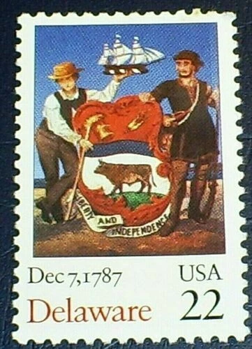 US Scott 2336- Delaware Statehood- MNH OG F-VF 1987- 22c - Image 1 of 1
